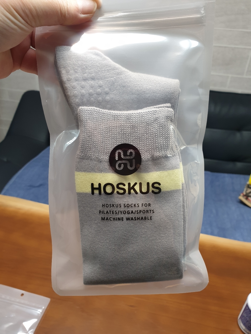 스커스 필라테스 요가 논슬립 스트라이프 니삭스 1줄 2켤레