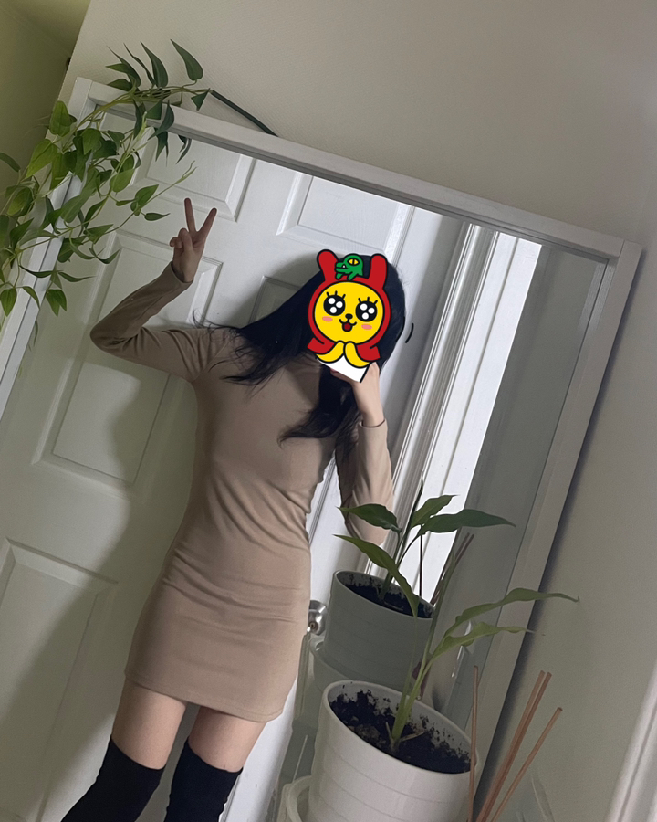 디얼제이 스판 무지 슬림 기모 폴라 원피스