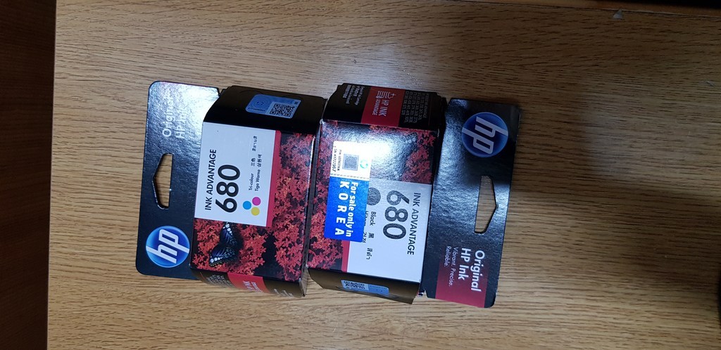 [COEBANK] H DESKJET INK ADVANTAE 4535 프린터용 정품 잉크 H 680 검정 칼라