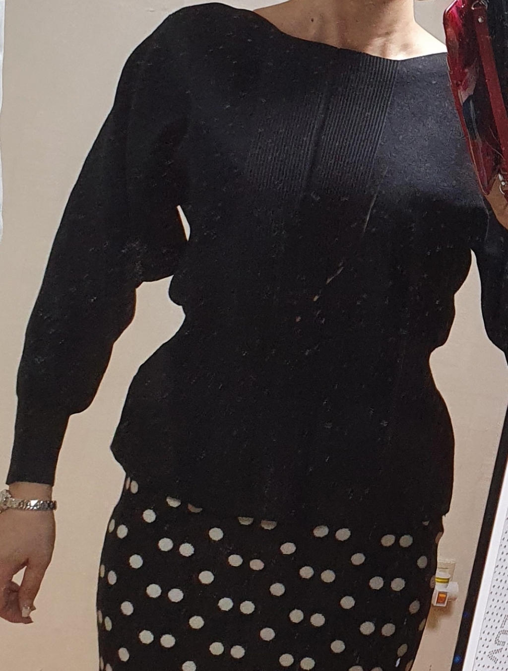 데일로엔 여성용 짜임 보트넥 긴팔 니트