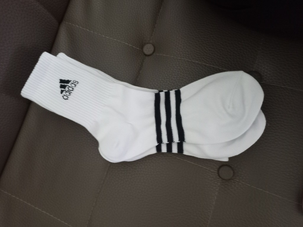 아디다스 골프 남성 퍼포먼스 중앙삼선 중목양말 3족세트 화이트