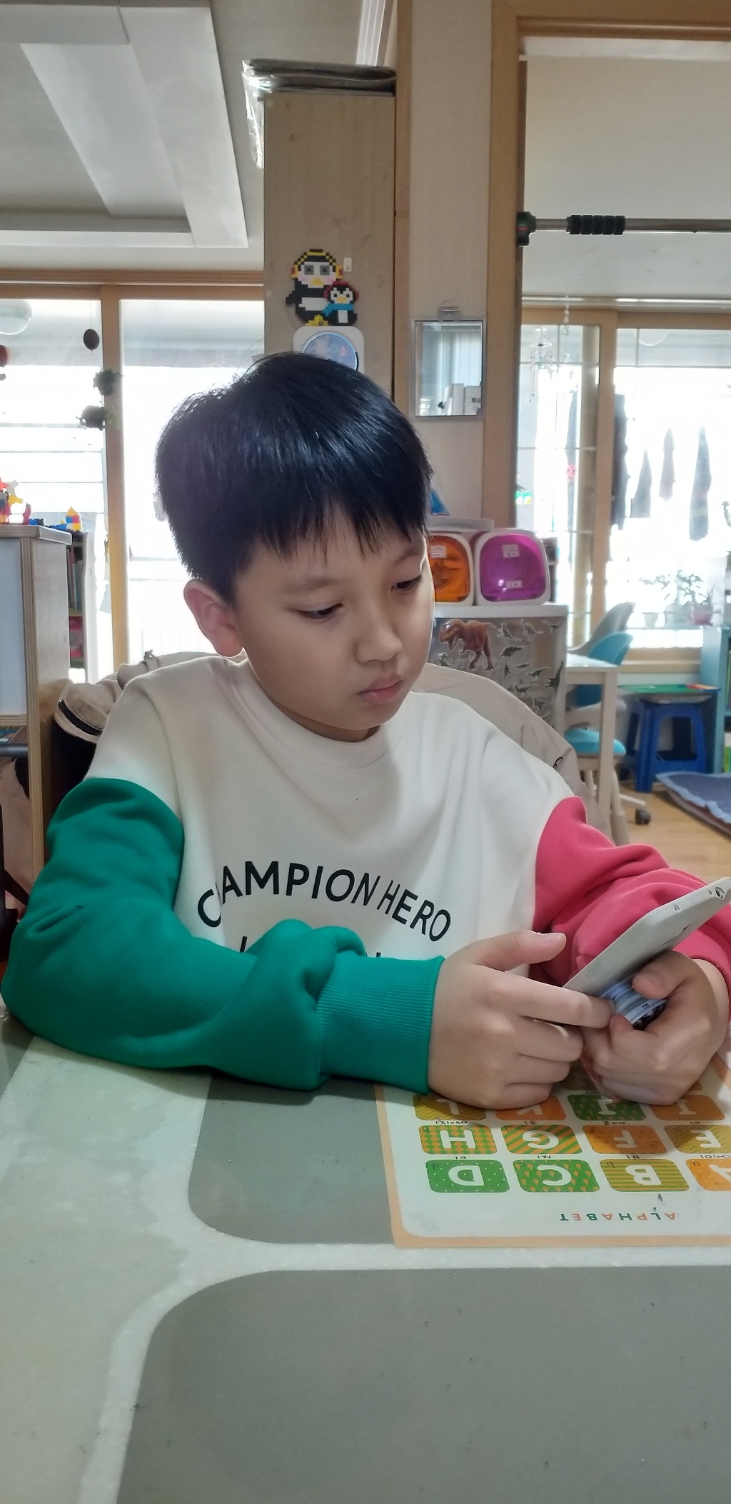 소년마켓 배색 히어로 맨투맨 까지