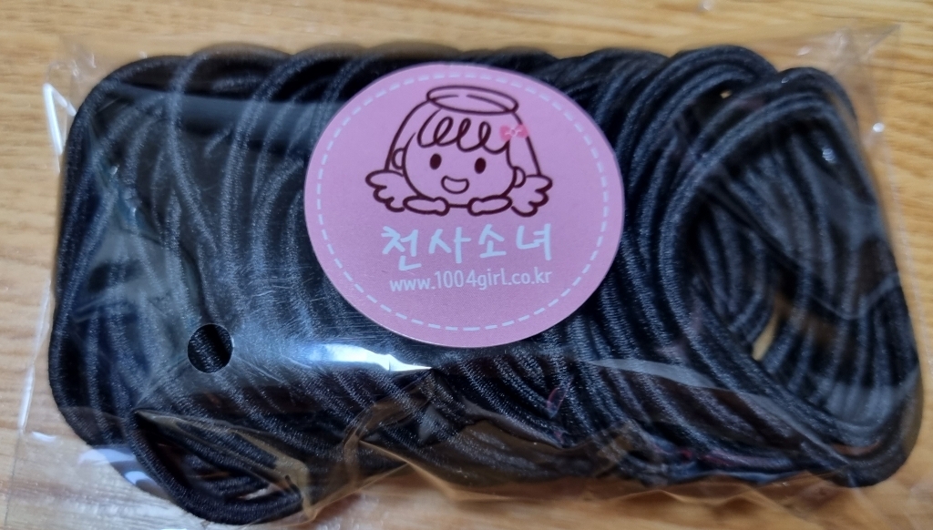 천사소녀 여성용 엘라스틱 무지 머리끈