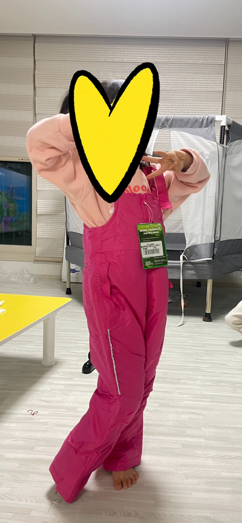 릴리댄 컬러풀 스키 보드복 팬츠 핑크