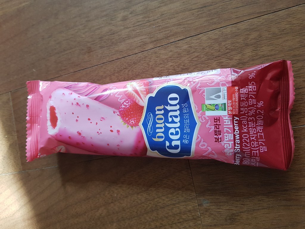롯데제과 본젤라또 베리딸기바 아이스크림