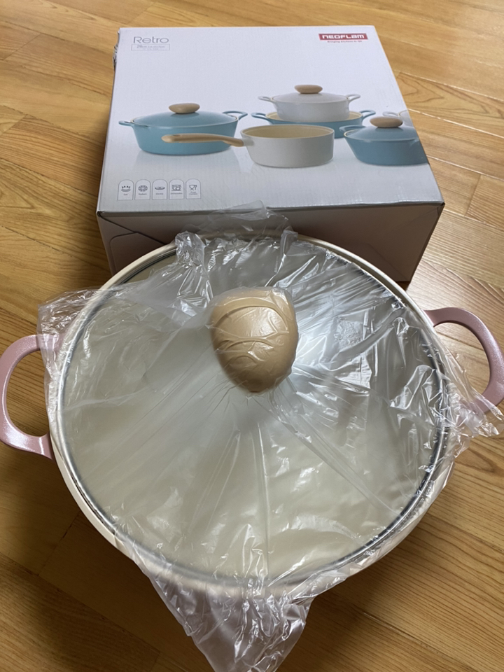 네오플램 레트로 유리뚜껑 전골냄비