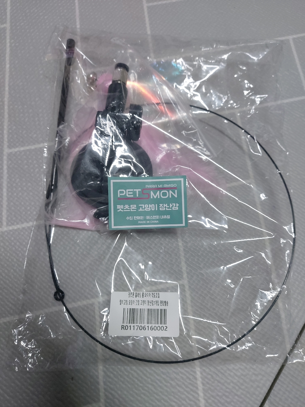 펫츠몬 플라잉 롱 와이어 각도조절 멀티고정 오징어 고양이 낚시대 장난감, 랜덤발송(루어), 1개