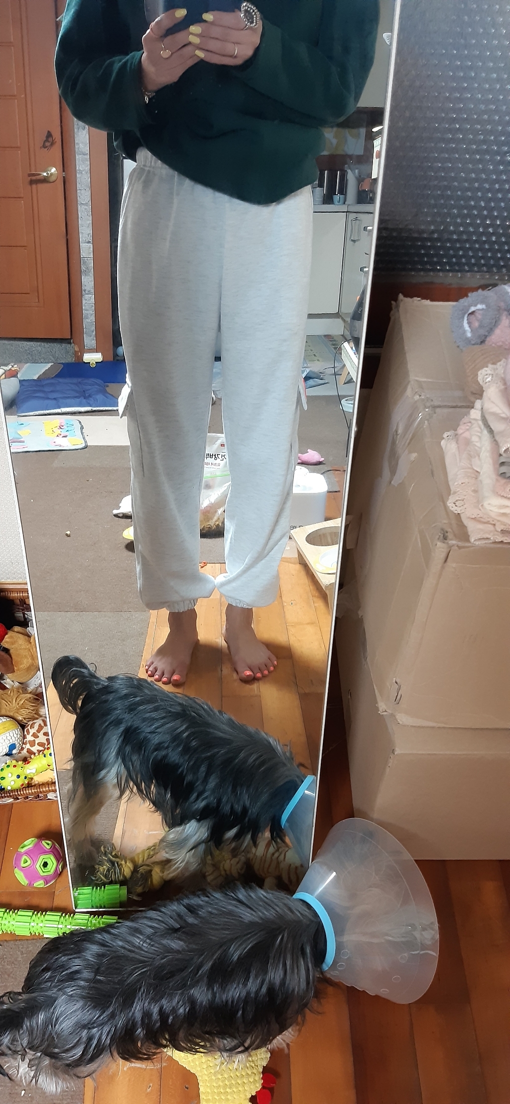 애플망고샵 형광 라벨 카고 조거팬츠 봄신상 데일리팬츠