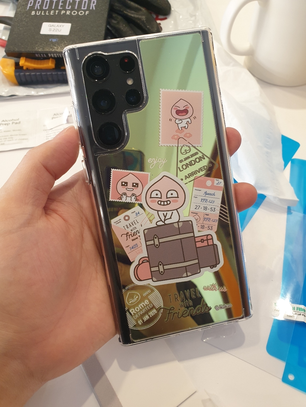카카오프렌즈 트래블 홀로그램 휴대폰 케이스