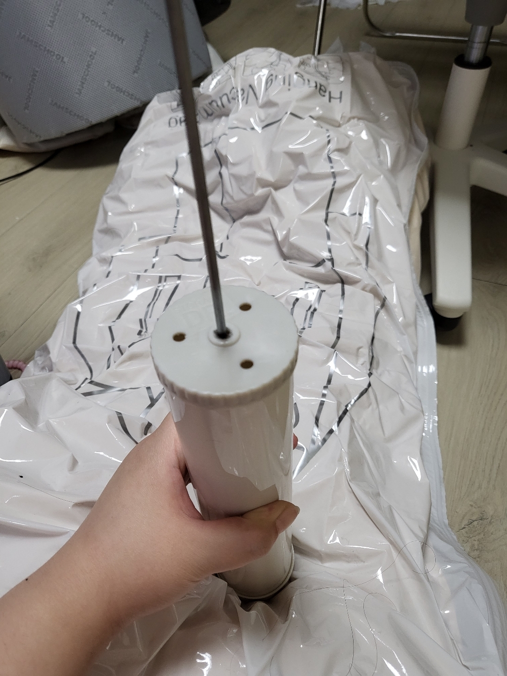 시온넷 롱패딩 이불 의류 옷걸이 압축 진공 대 펌프