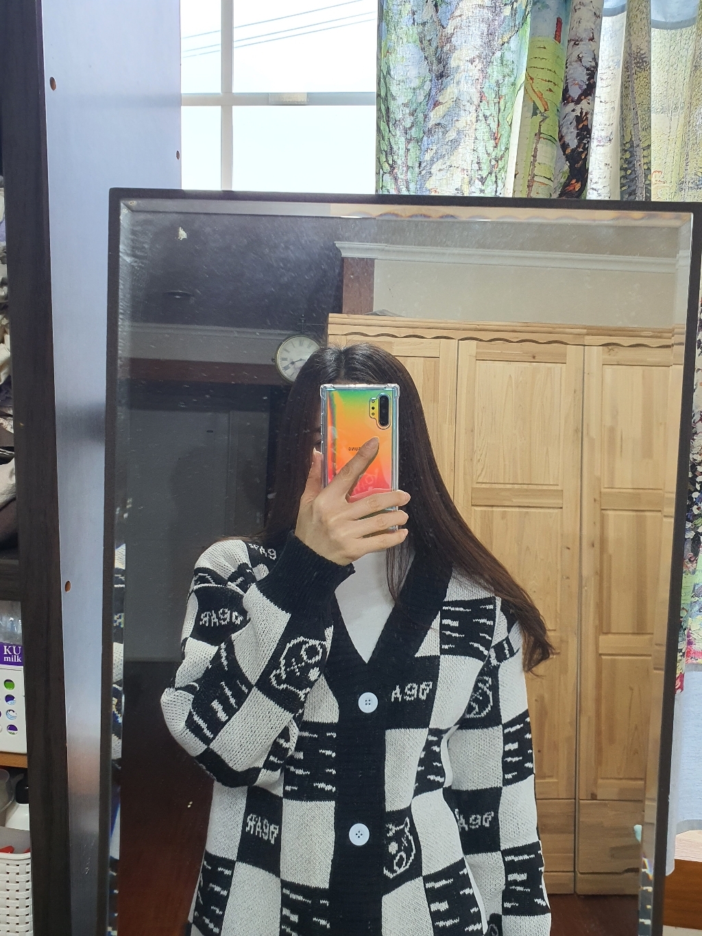 루즈핏 니트 가디건