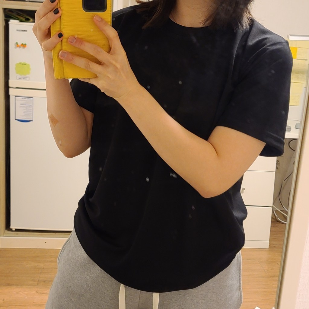 블랙몬스터핏 무지 기능성 쿨에버 헬스 반팔 티셔츠