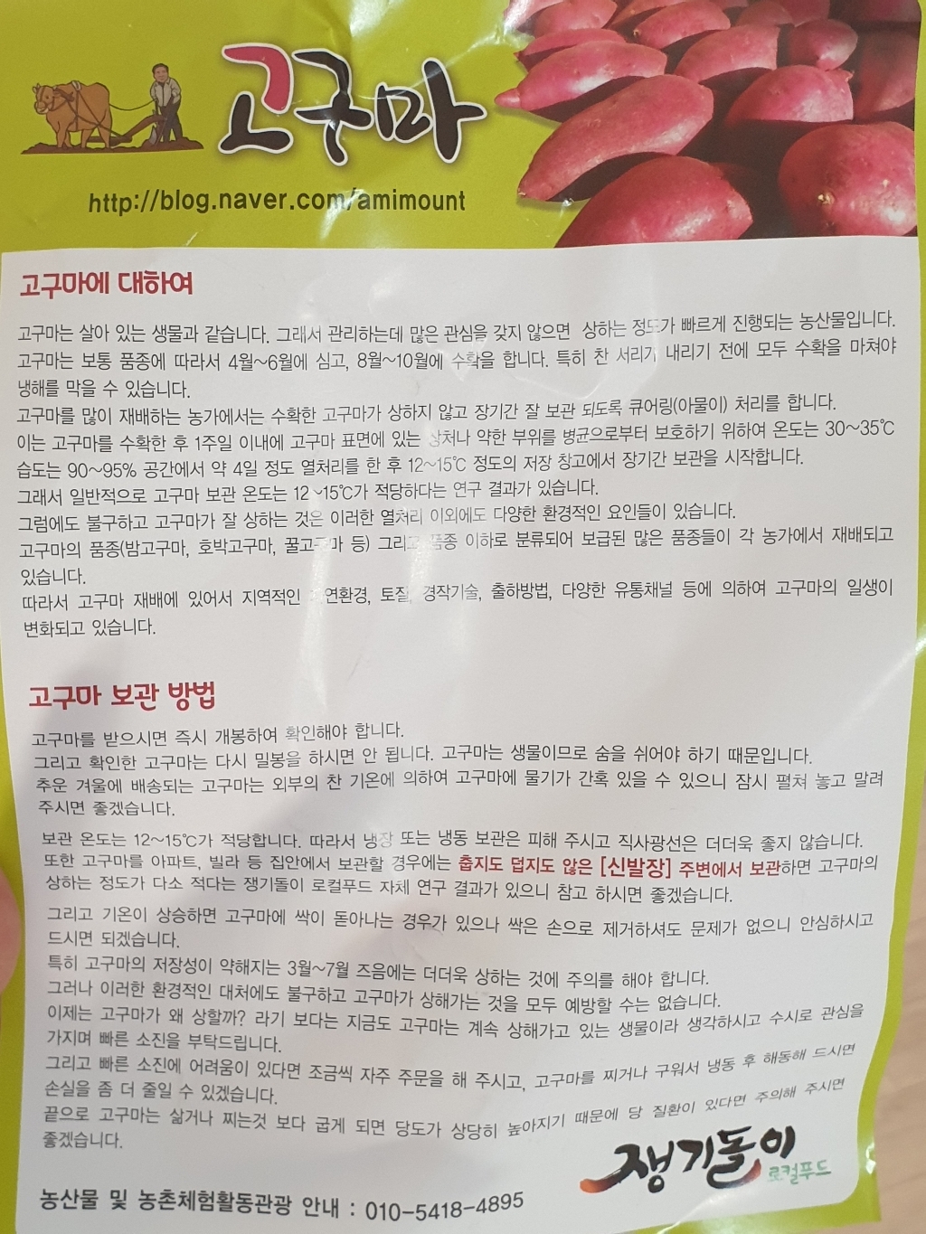 [쟁기돌이] 경기도 여주 2022년 햇밤고구마 목매이는 퍽퍽하고 팍팍한 옛날  오리지널 원조 알밤고구마