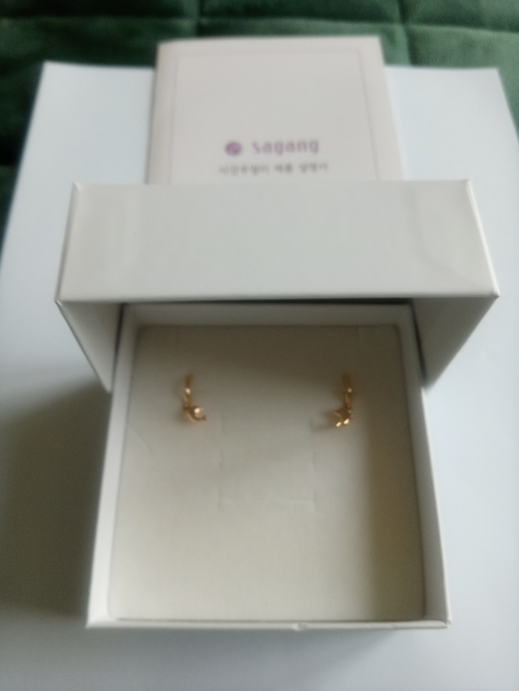 사강주얼리 돌고래가 쏜 큐피트 여자 데일리 링 14k 귀걸이
