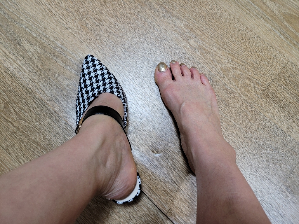 망고베이비 여성 뮬슬리퍼 샌들 하이힐 여름 체크 캐주얼 신발