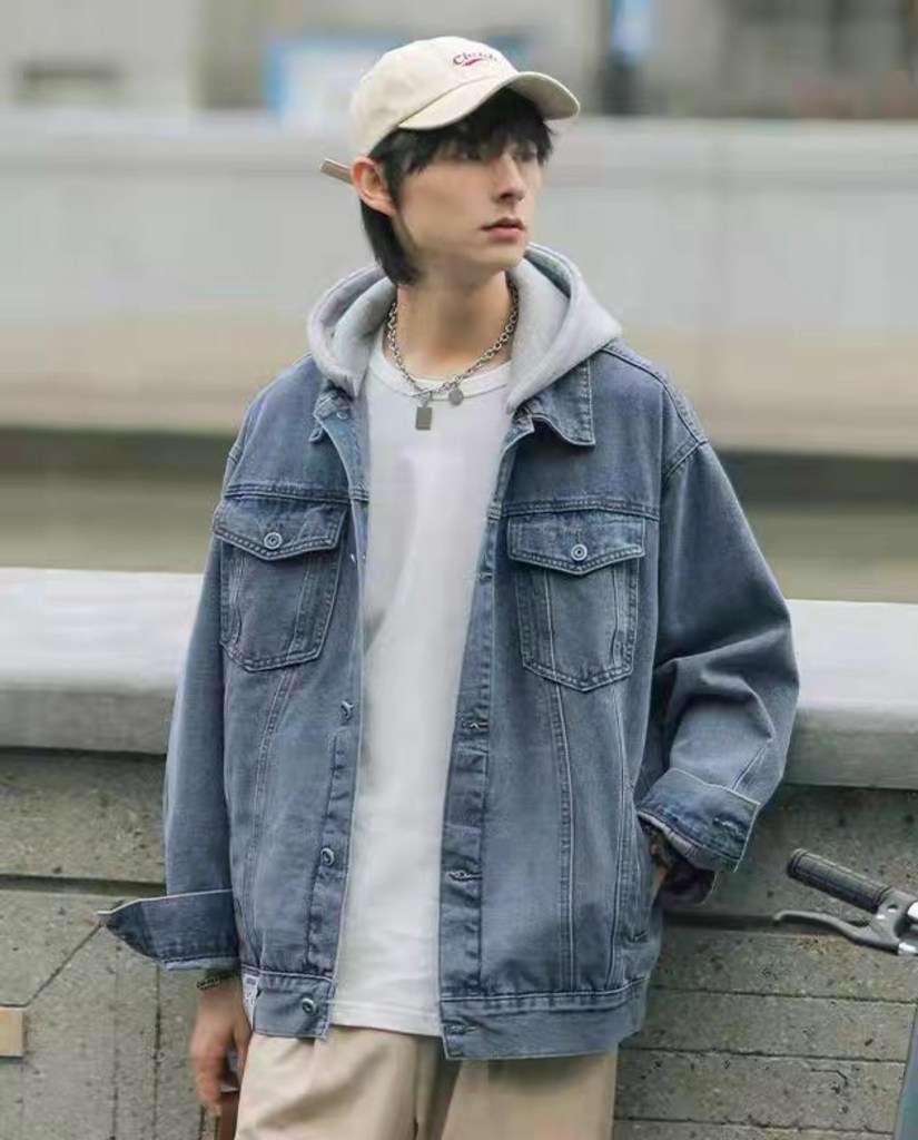 데님 자켓 남성 코트 패션 브랜드 의류 남성 힙합 스트리트 후드 자켓