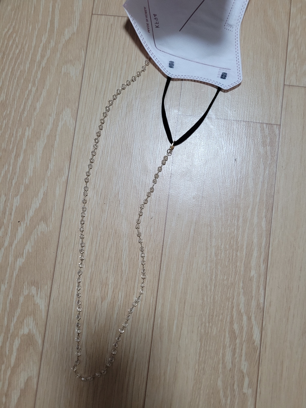 엔템 진주 마스크스트랩 마스크귀걸이 마스크줄