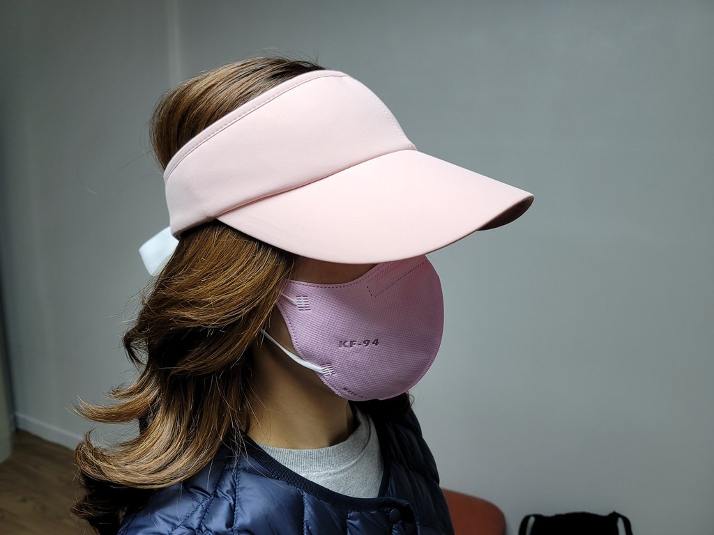 루페오 여성 리본 와이드챙 썬바이저 골프모자