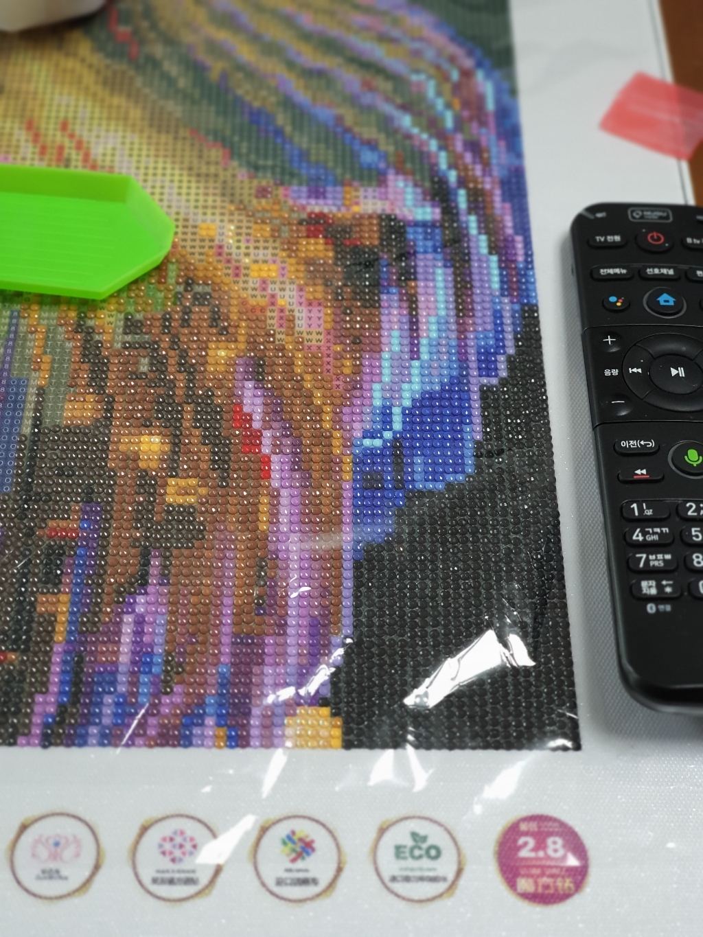 큐빅아트 잉어 한쌍 부부 애정운 재물운 비즈 보석 십자수 재료 만들기 diy 리뷰 후기