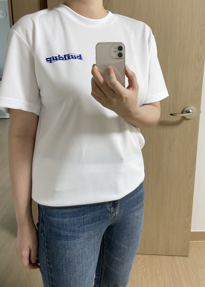 반자르 빌드업 레터링 드라이 쿨 티셔츠 남여공용 기능성 반팔티