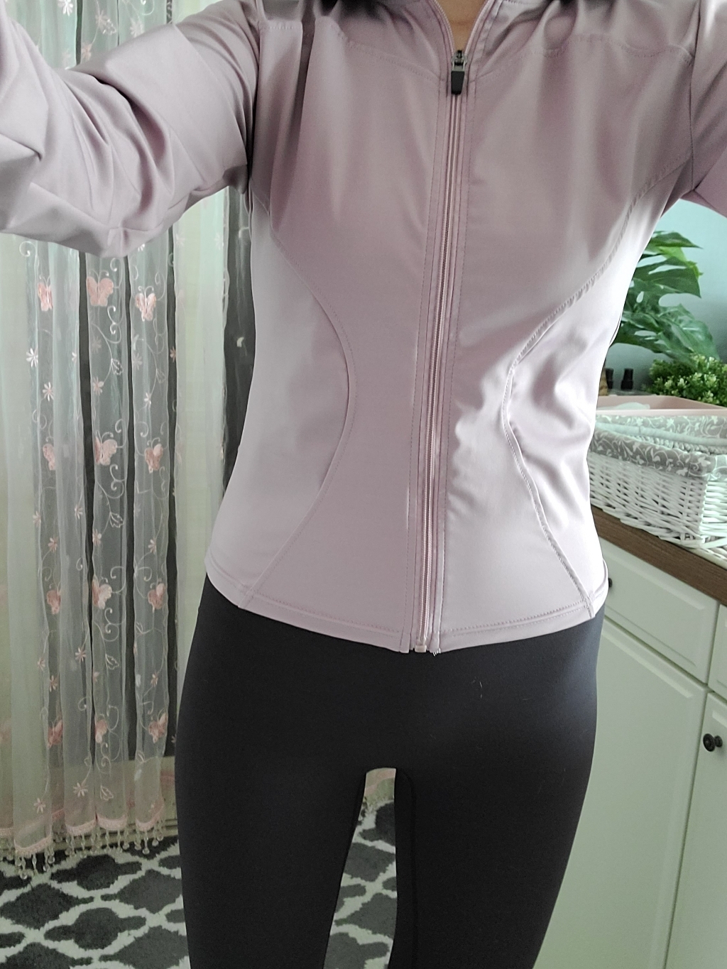 스토리원 여성 슬림핏 카라 집업 자켓 요가복 운동복 필라테스복 RKFT-JK06