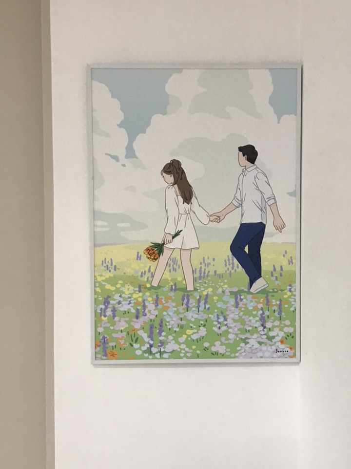위모던 일러스트 포스터 소르르 꽃길만 걸어요