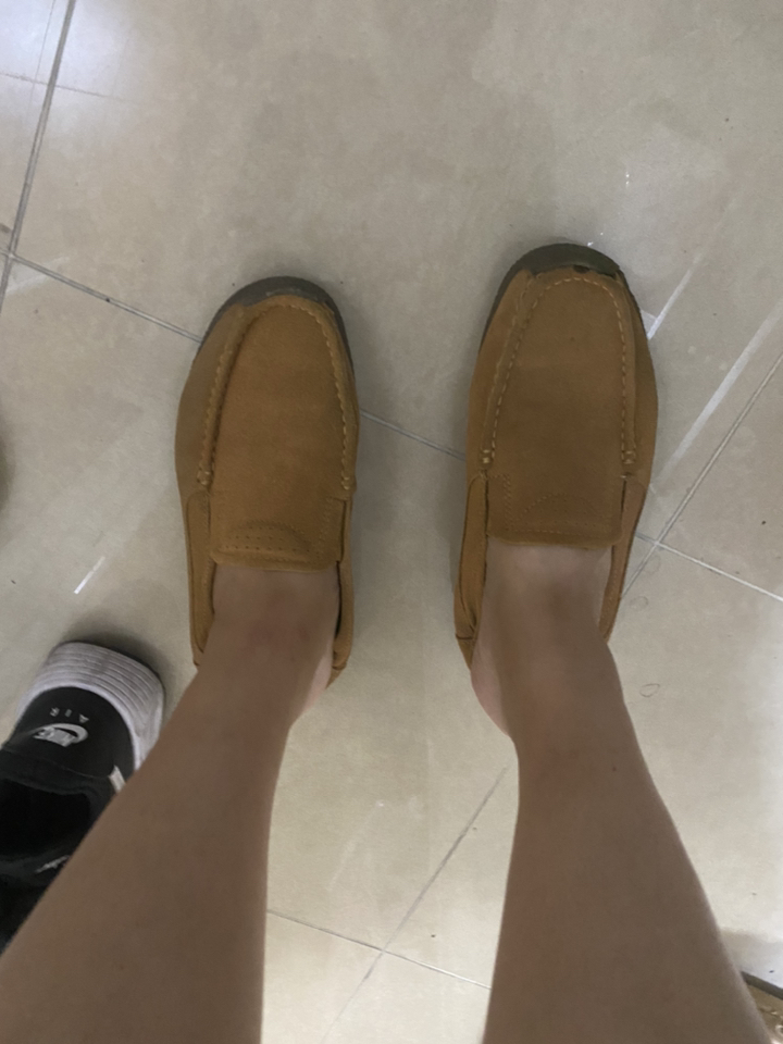여성용 비벳 가죽 스웨이드 빅사이즈 로퍼