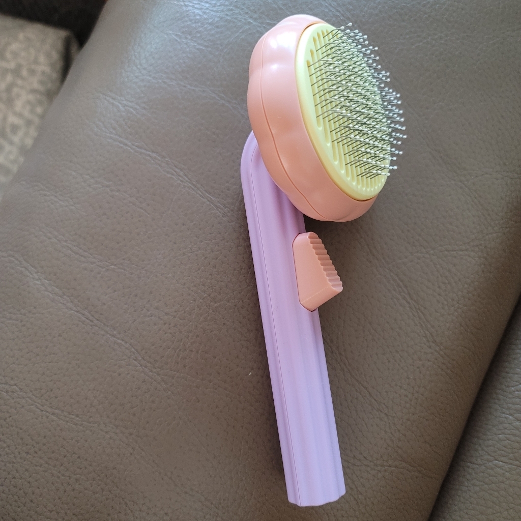 신나고신나개 원터치 펌킨 팻 브러쉬 슬리커 강아지고양이 반려동물 장모 단모 개털 빗 청소기
