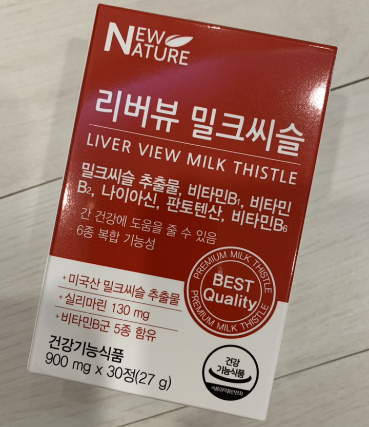 뉴네이처 리버뷰 밀크씨슬 6종 복합 기능성 간영양제 30정 3개