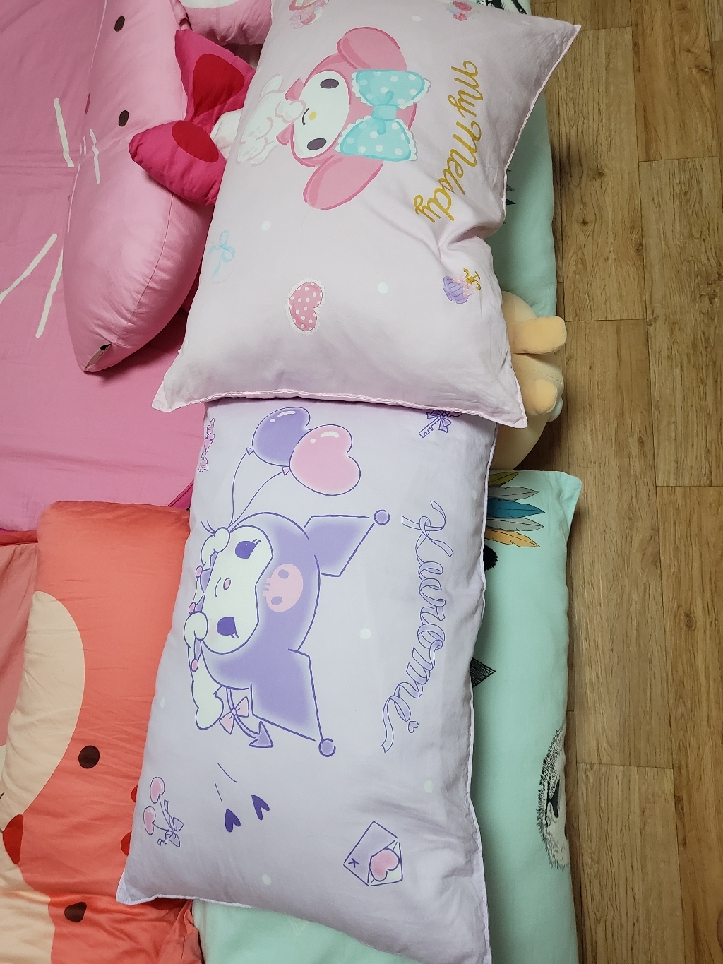 산리오 마이멜로디 러블리 순면 베개커버 솜