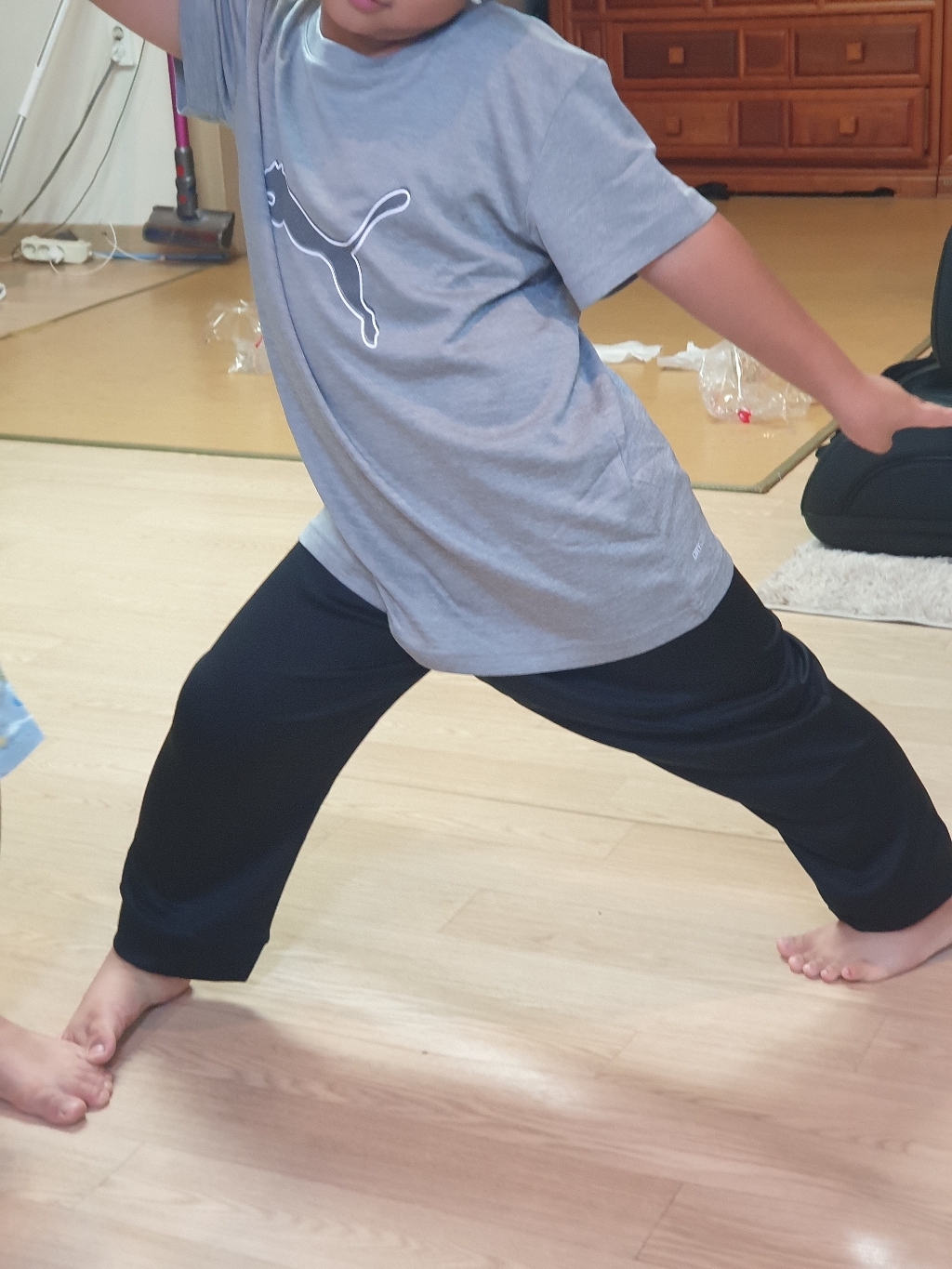 [푸마] 주니어 남아 멀티웨어 상하의 멜란지그레이블랙