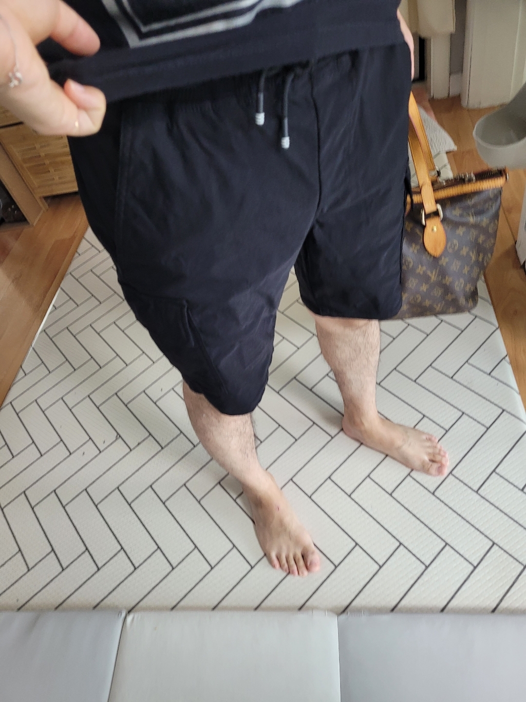2장묶음 메가스판 카고 밴딩 반바지