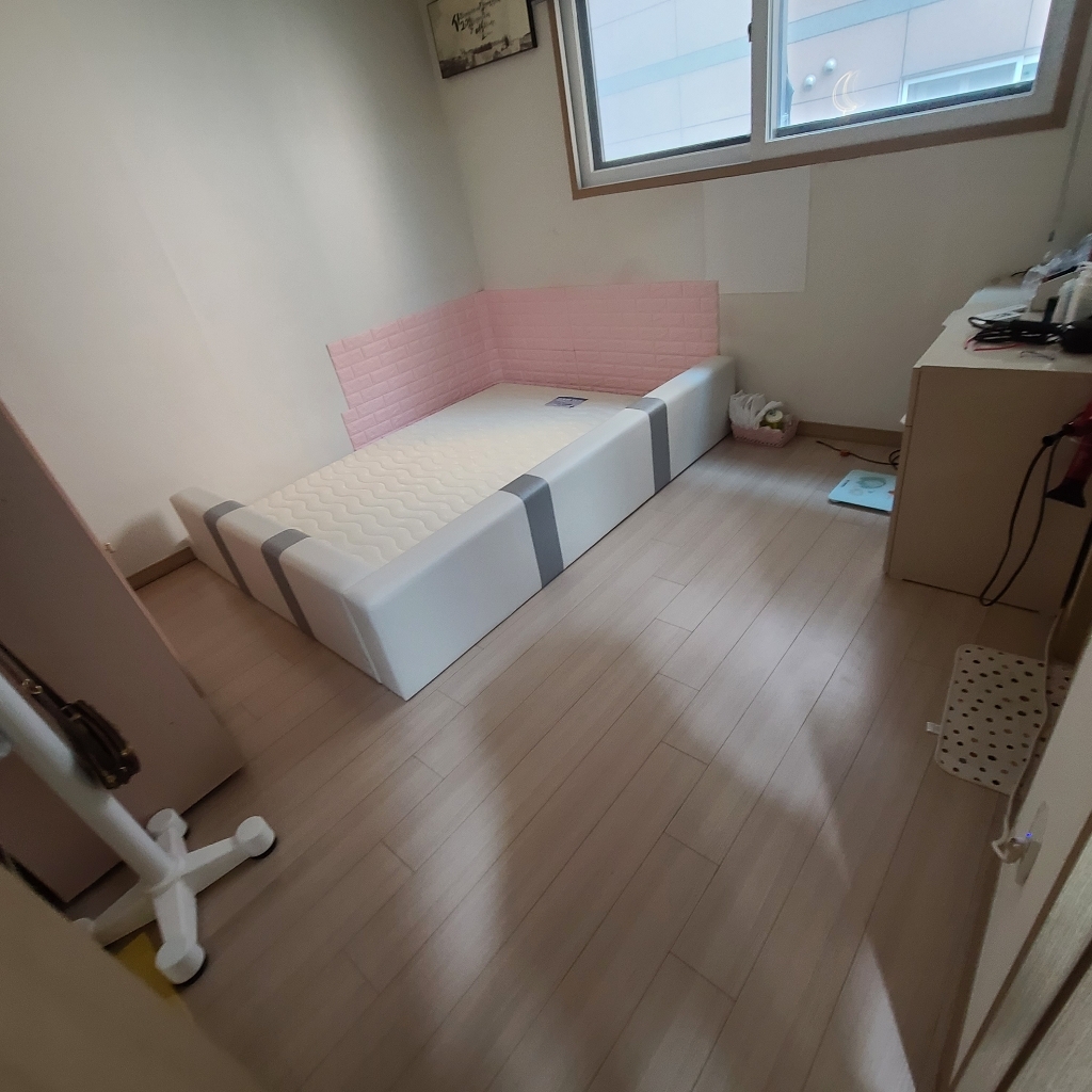 젠티스 저상형 사각스퀘어 퀸 침대 매트포함