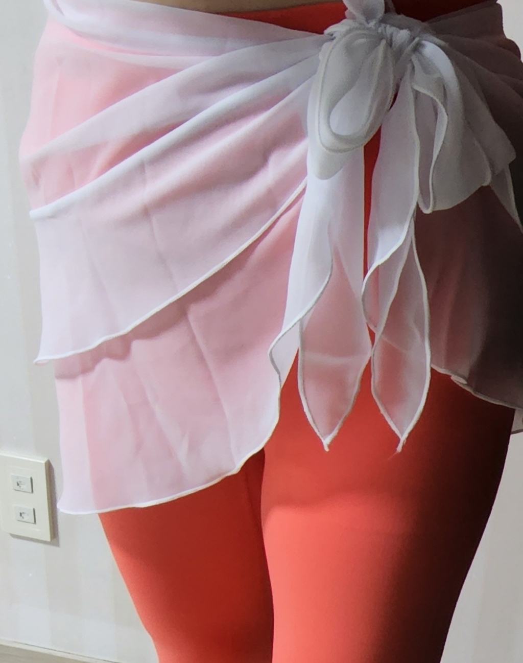 허리쉬폰 미니 캉캉 힙 스카프