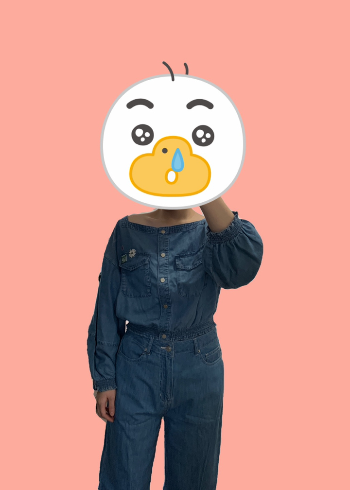 쥬시쥬디 J뉴 스퀘어넥 데님 블라우스 JVWS32B6