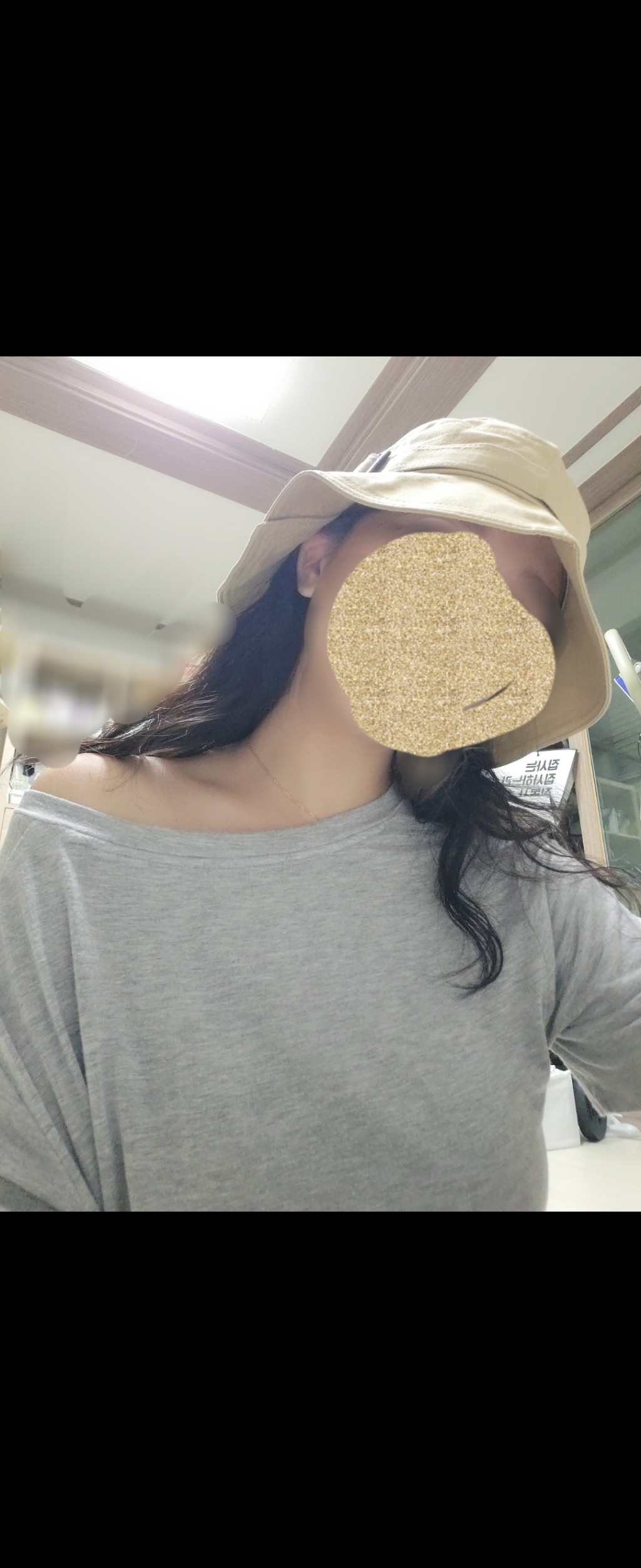 다온마켓 여성용 선 스크린 레트로 버클 버킷햇