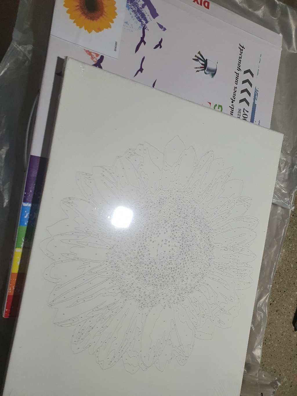 해바라기그림 그리기 DIY 유화 황금빛 해바라기