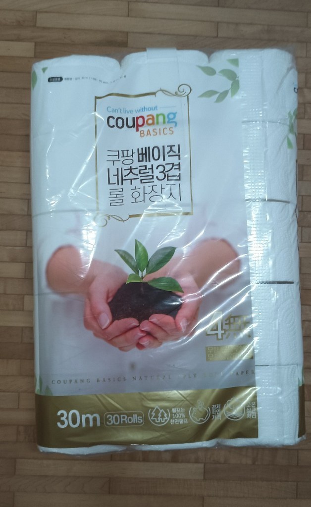 쿠팡베이직 네추럴 3겹 천연펄프 화장지