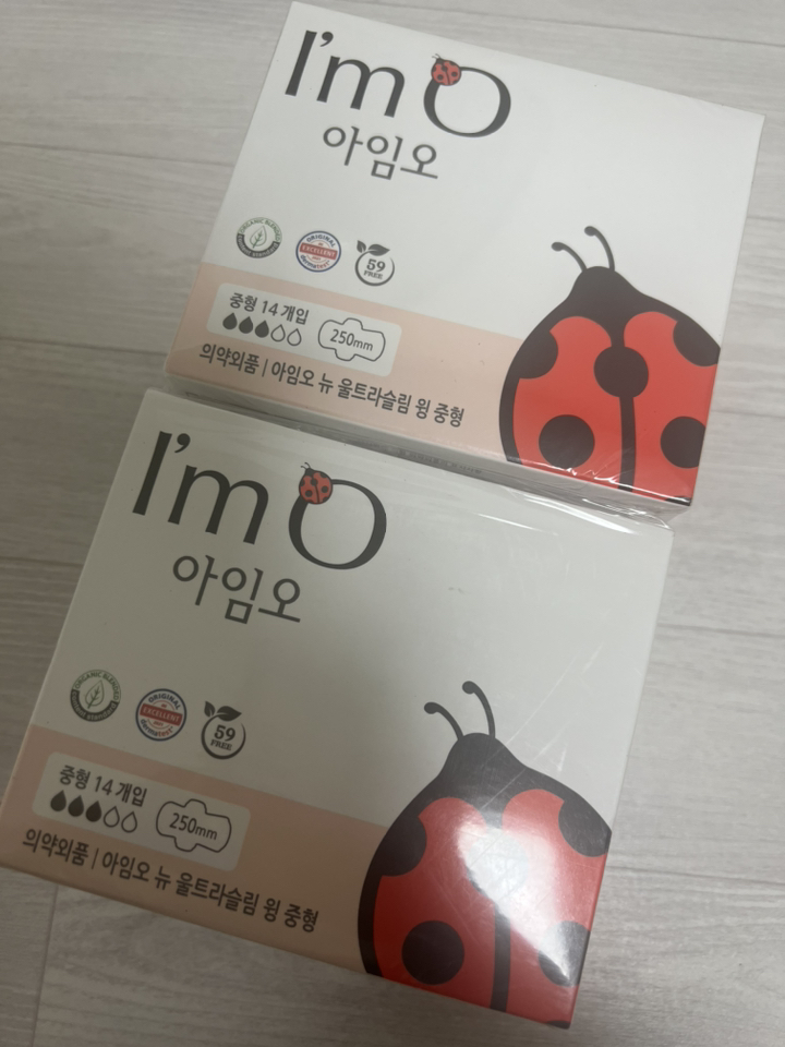 아임오 뉴 유기농 순면커버 울트라슬림 윙 소형 생리대 날개형