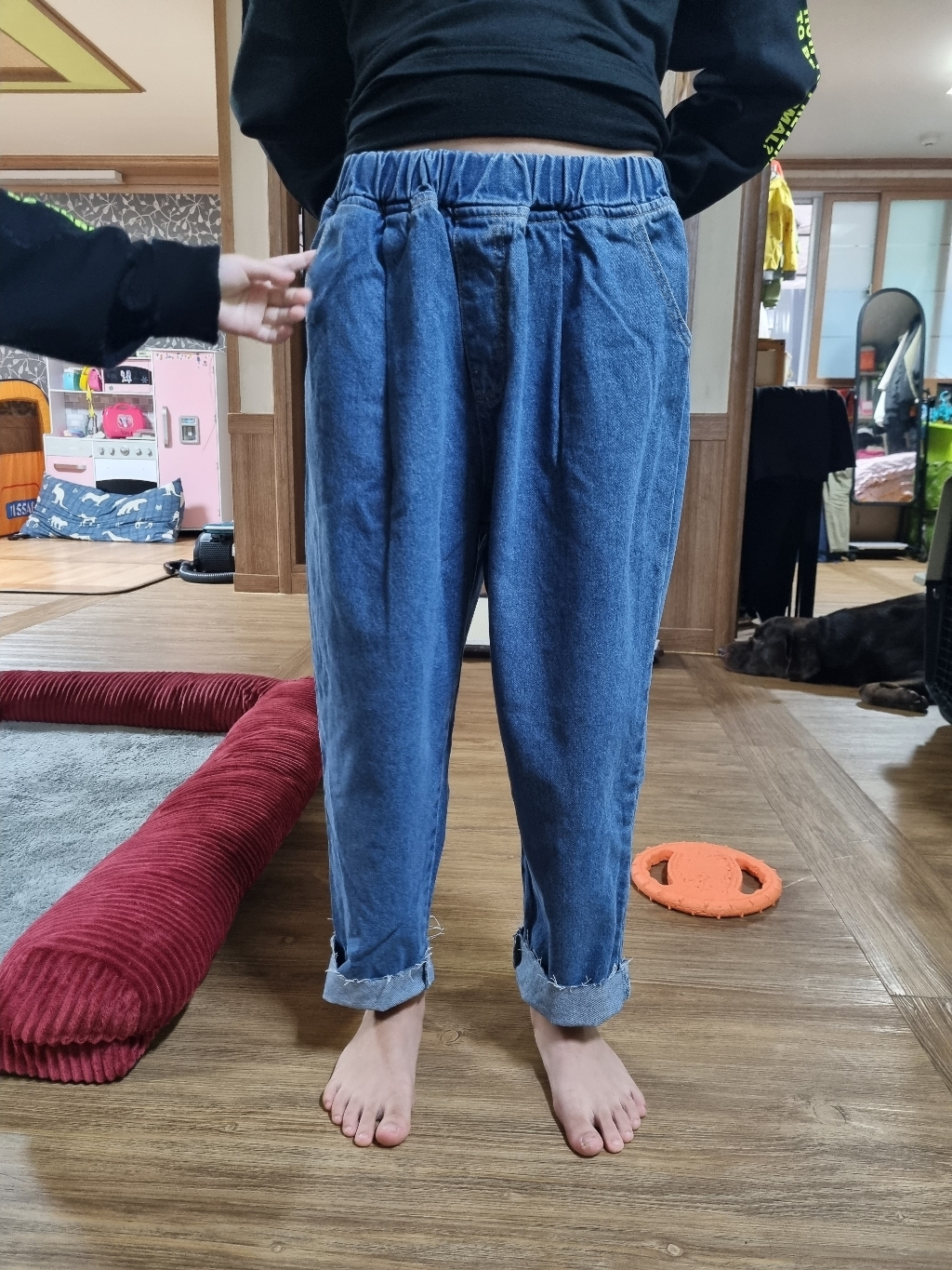 소년마켓 네온 업청바지