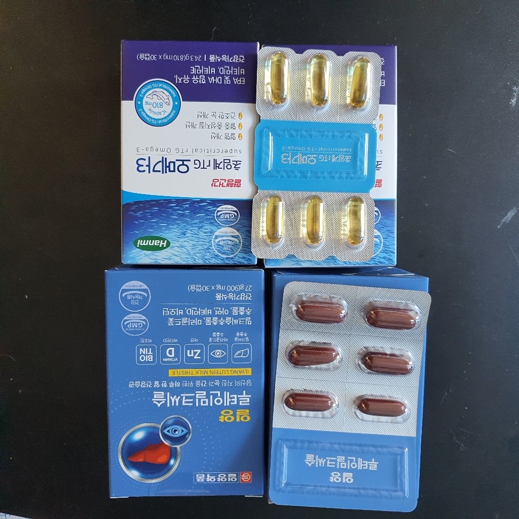 [] 일양 루테인밀크씨슬 30캡슐 2박스  초임계 알티지 오메가3 30캡슐 2박스