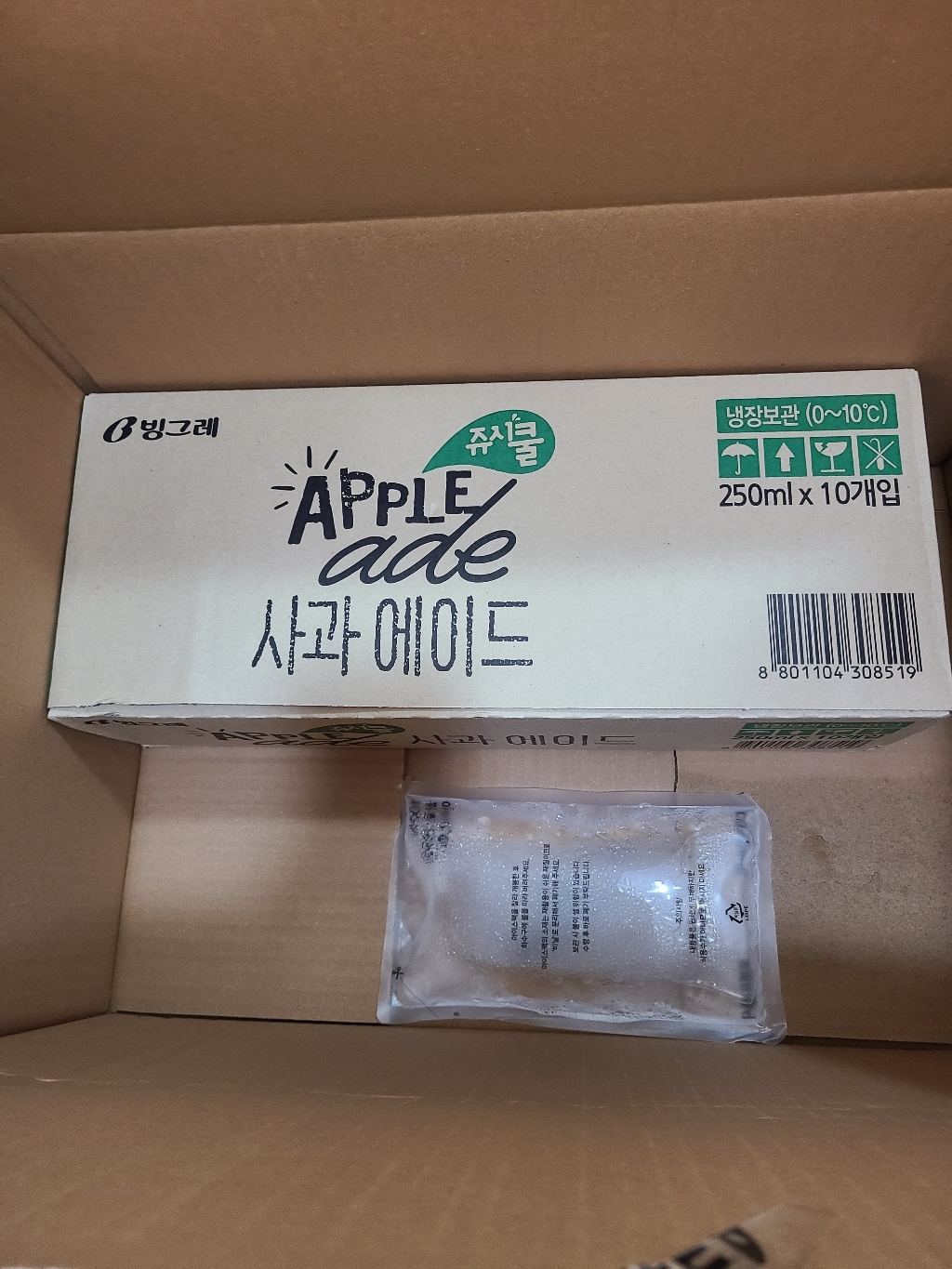 빙그레 쥬시쿨 사과 에이드