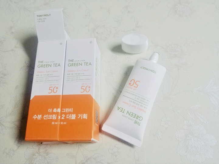 토니모리 더 촉촉 그린티 수분 선크림 SF50 A