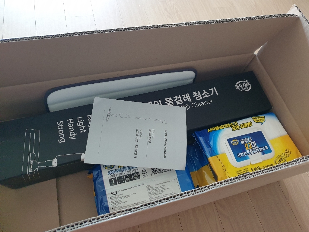 시리우스 스프레이 밀대청소기 벨크로패드 요고다 3중 바닥청소포
