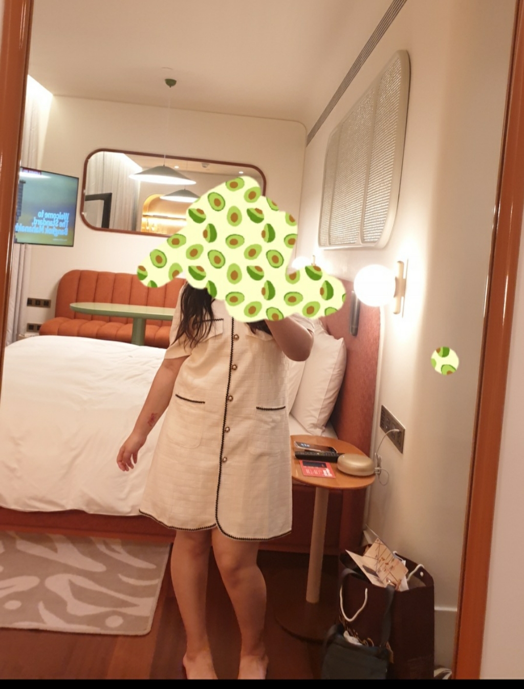 메이첼 고급스러운 버튼 블록 반소매 미니 원피스 00629