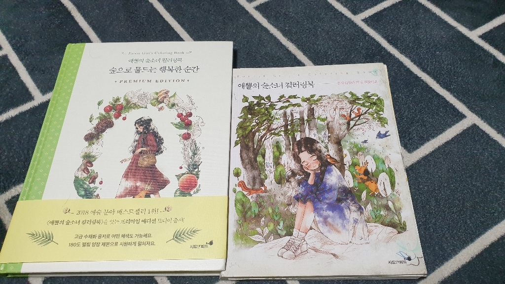 숲으로 물드는 행복한 순간:애뽈의 숲소녀 컬러링북 | 애뽈의 숲소녀 컬러링북 프리미엄 에디션
