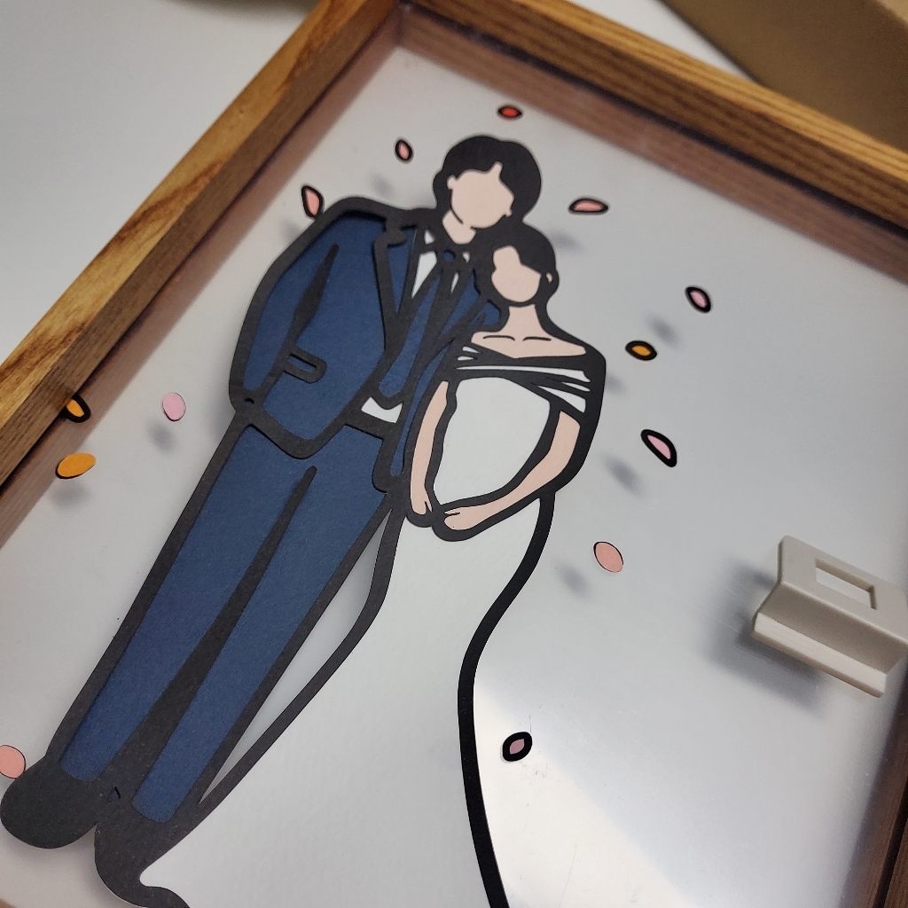 블레스프레임 애쉬 원목 투명액자