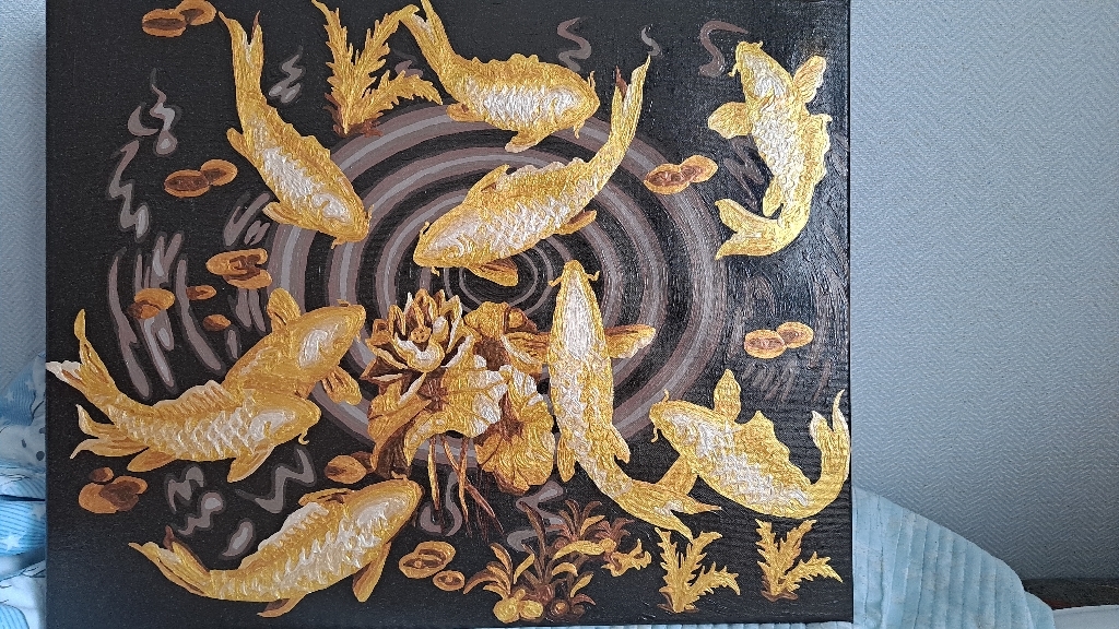 아트조이 명화그리기 DIY 황금잉어 골드펄 40x50 J003