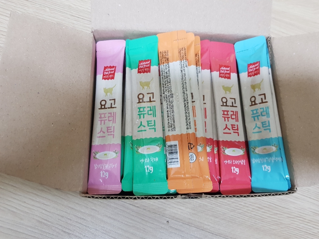 요고펫푸드 캣 퓨레스틱 짜먹는 간식 5종, 혼합맛(닭가슴살/고등어), 혼합맛(닭가슴살/흰살생선), 혼합맛(닭가슴살/참치), 혼합맛(연어/황태), 혼합맛(연어/오리안심살), 12g, 50개
