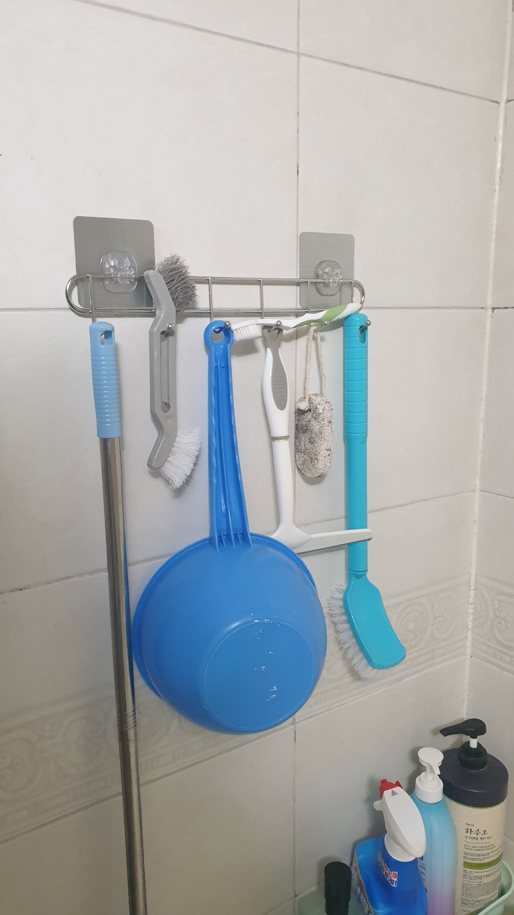 접착식 6구 다용도 걸이